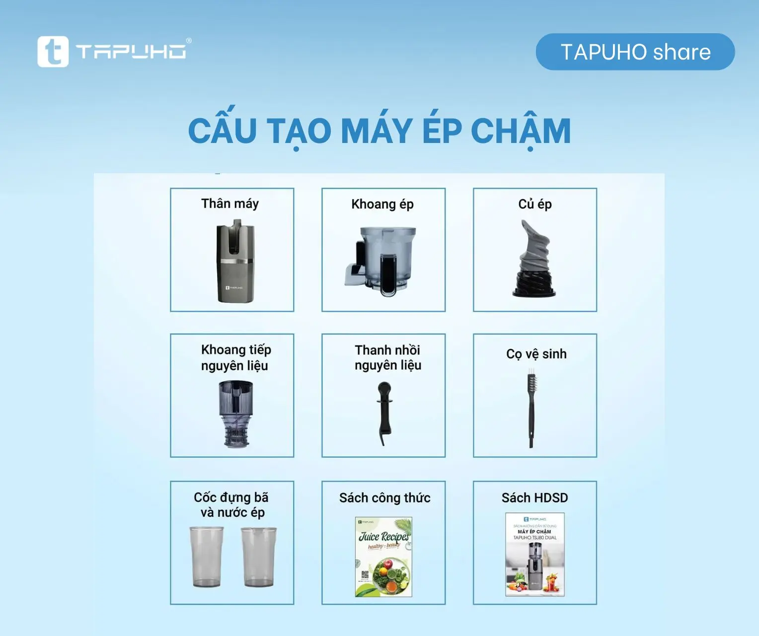Cấu tạo máy ép chậm